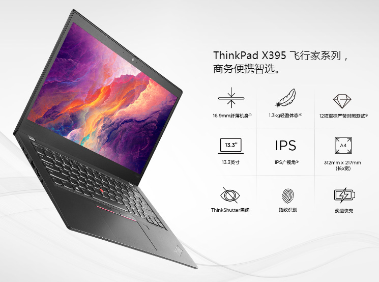 ThinkPadX395商务超轻薄本