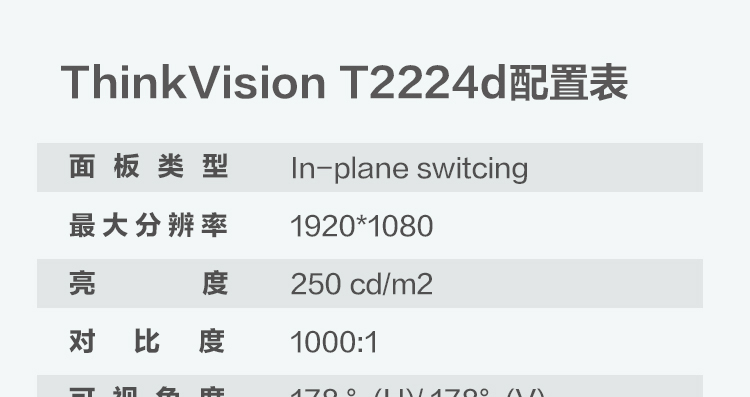 联想ThinkVision T2224d显示器