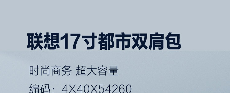 联想17寸都市双肩包 (4X40X54260)